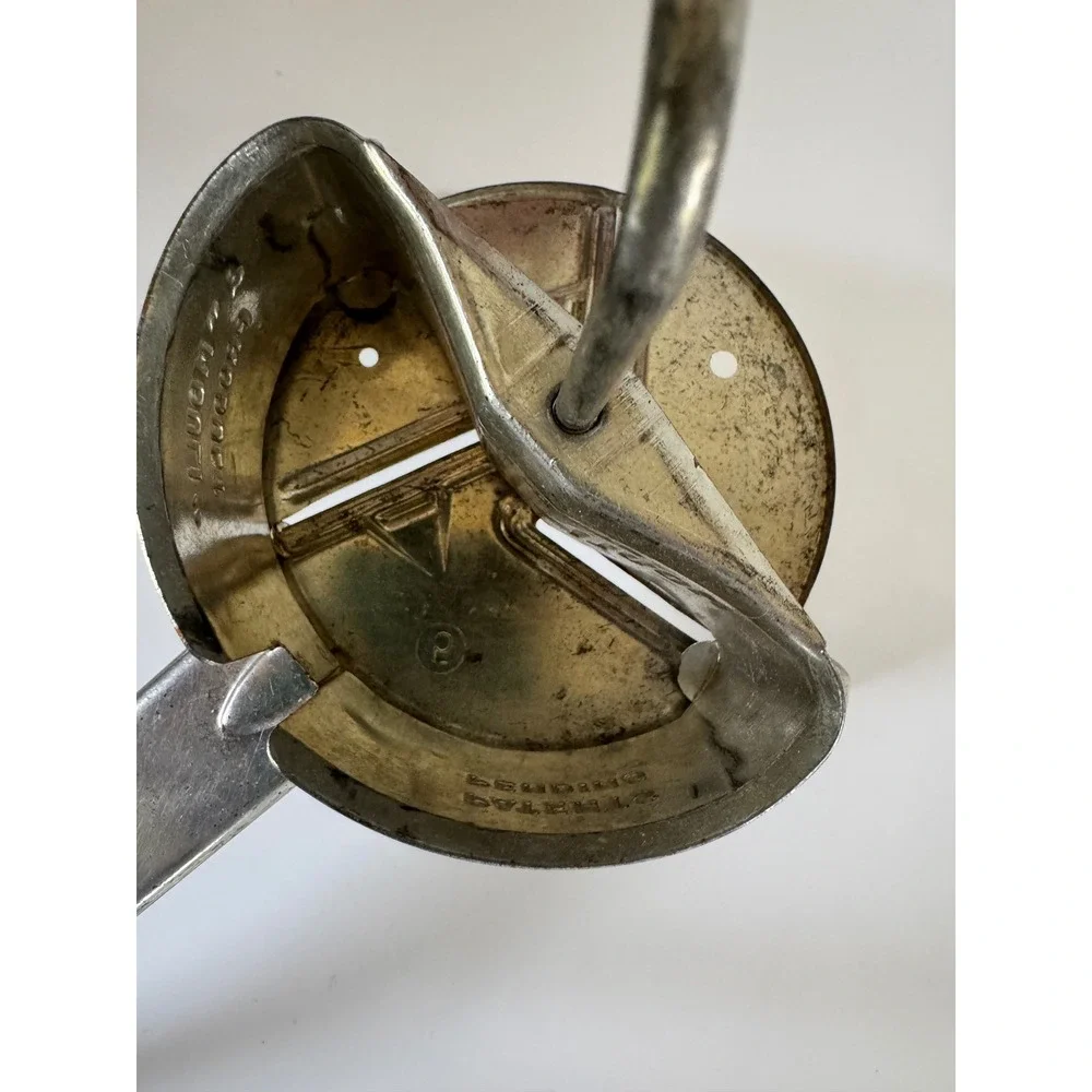 Vintage Mouli Shredder Rotary Grater Manual Slicer Made in France Tripod Base